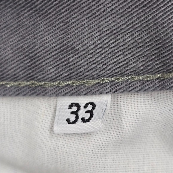 Gustin Pants Men 33 (Fits 30x32) Gray Straight Button Fly Twill Five Pocket READ - Picture 8 of 15